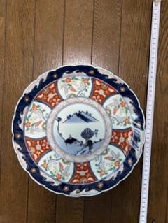 (定価8000円)伊万里焼 峰右エ門 高台皿 大皿のサムネイル