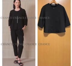 25ss セオリーリュクス ノーカラージャケット 七分袖 リネン混