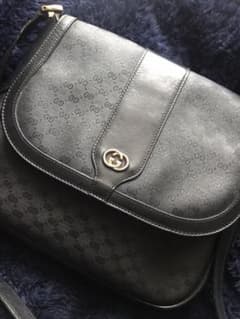 GUCCI オールドGUCCI ブラック ショルダーバッグ GG柄のサムネイル
