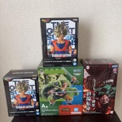 新品未開封]ドラゴンボール ワンピース 鬼滅の刃 フィギュア 4体セット