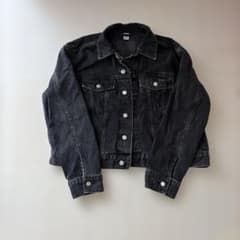 h&mブラック デニムジャケットのサムネイル