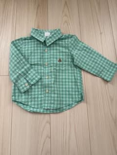 Baby Gap 長袖シャツ チェック柄 グリーンのサムネイル