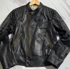 Paul Smith ラムレザージャケット　ririジップ　ハイネック アウター 極美品】ポールスミス ラムレザー ライダースジャケット 黒 M riri