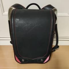 ブラック/レッド 合成皮革 ランドセル　中古品のサムネイル