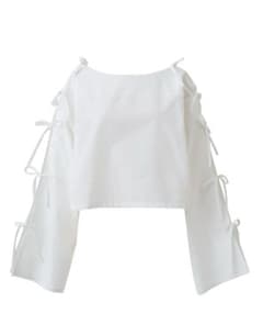 値下げ 美品 シーニュ cygne サイドオープンリボントップス Eliane 