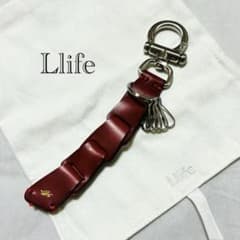 【未使用】Llife リドム　レザーキーチェーン　キーホルダー　スカーレット 未使用】Llife リドム レザーキーチェーン キーホルダー スカーレット