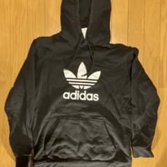 adidas トレフォイルロゴ プルオーバーパーカー ブラックのサムネイル