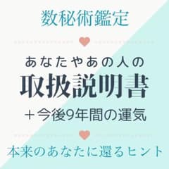 【数秘術】占い鑑定書　自分のことが好きになる！あなたの「取扱説明書」9年間の運勢のサムネイル