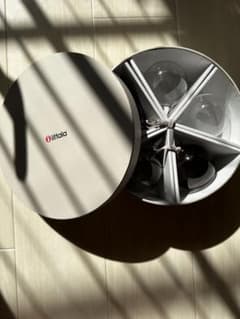  クリスマスオーナメント80mm 5個セット グレー