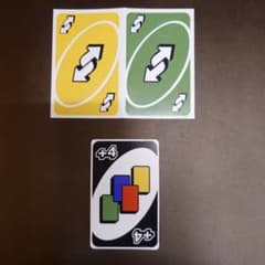 クレジットカード　スキン　シール　UNO リバース・+4セットのサムネイル