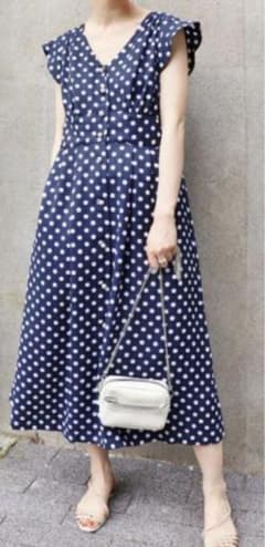 【値下げ】IENA イエナ　ワンピース　ドット　38サイズのサムネイル