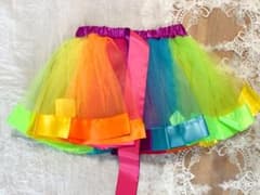 女の子向け　チュールスカート （レインボー）のサムネイル