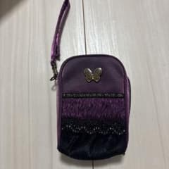 ANNA SUI パープル ポーチ ストラップ付き