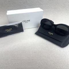 CELINE トリオンフ サングラス ブラック ゴールド金具 ケース付き CELINE トリオンフ サングラス ブラック ゴールド金具 ケース付き