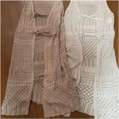 ❤虹色様専用❤️ジレ  淡いベージュのサムネイル
