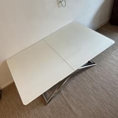 Calligaris ガラステーブル ホワイト Calligaris ガラステーブル ホワイト - メルカリ
