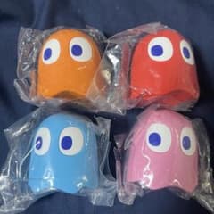 パックマン　ラバーフィギュア　ゴースト4種