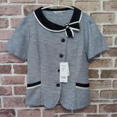 新品✨SELERY リボン付き事務服 9号 半袖 オーバーブラウス - メルカリ