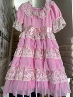 La Pafait ラパフェ ワンピース ピンク リボン 美品 レース ドレス