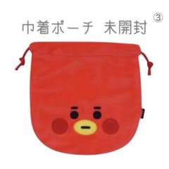 BT21 TATA 페이스 파우치 건착 bts 테테 V 미개봉 정규품 3