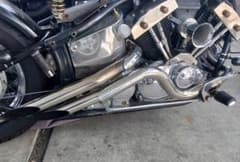 ドラッグスター400マフラー。 ベントマフラー 社外 カスタム