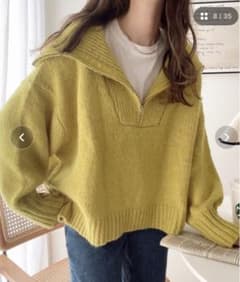 ハーフジップニットプルオーバーのサムネイル