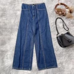 MOUSSY High-Waisted Wide Denim Pants (Korean Style Jeans)