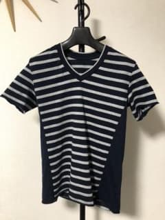 1 piu 1 uguale 3 ボーダーTシャツ サイズⅢ(ロクちゃん様宛て)のサムネイル