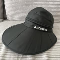 archivio アルチビオ　撥水　2way 帽子　バイザー　キャップ　防水　黒 archivio アルチビオ 撥水 2way 帽子 バイザー キャップ 防水 黒