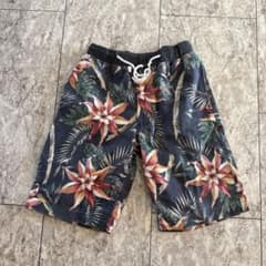 総柄 ハーフパンツ M 花柄 ボタニカル ショートパンツ ウエストゴム 夏のサムネイル