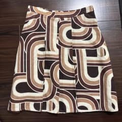 BANANA REPUBLIC 幾何学模様リネンスカート サイズ0のサムネイル