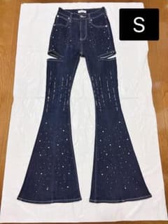 Darich ドロップビジューフレアデニムパンツ Sサイズ - メルカリ