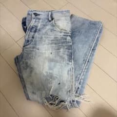 DIESEL ダメージ加工 デニムパンツ ライトブルー　30のサムネイル
