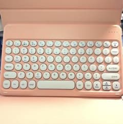 【ほぼ未使用】Bluetoothキーボード&マウスセット　ピンク　韓国風のサムネイル