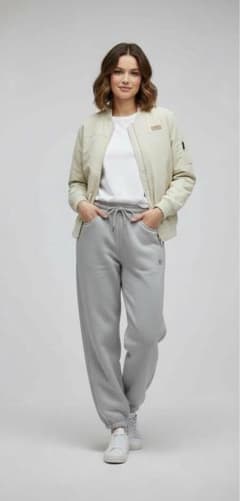 新品 未使用 ユニセックス ブルゾン ベージュ ホワイトのサムネイル