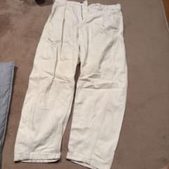 GU メンズ ホワイト ワークパンツ ペインターパンツのサムネイル
