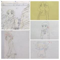 □カードキャプターさくら セル画 原画セット＆現場レイアウト資料