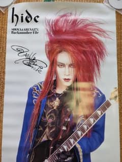 ⑫ hide SHOXX&ARENA37℃ 等身大ポスター　希少 新品】hide 等身大ポスター サイン付き 特典 - メルカリ