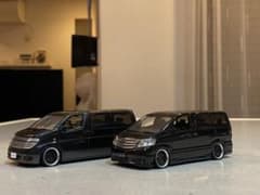 あの頃のフラッグシップミニバン ローダウンカスタム　2台セット1/43