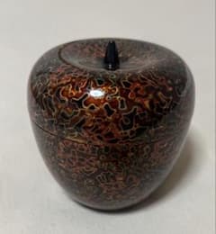 津軽塗 茶筒 りんご型 蓋付き 漆器 伝統工芸 青森 - メルカリ
