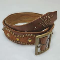 150本限定】HTC ×VICTIM レザースタッズベルト ブラウン36 - メルカリ