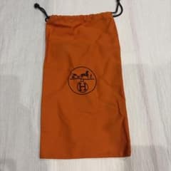HERMES 巾着袋 オレンジ 保存袋のサムネイル