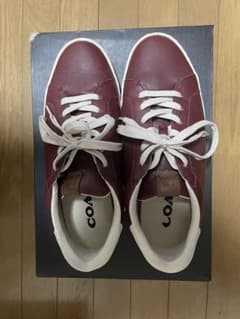 COACH メンズ レザースニーカー 27cm ワインレッド G5283 - メルカリ