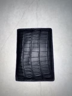 クロコダイル カードケース 16枚収納 マットブラックのサムネイル