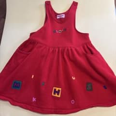 MIKIHOUSE キッズ ジャンバースカート レッド 110cmのサムネイル