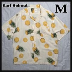 mk 様 Karl Helmut カールヘルム パイナップル アロハシャツ M mk 様 Karl Helmut カールヘルム パイナップル アロハシャツ M - メルカリ