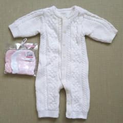 BABYGAP カバーオール ニット＆新品未開封 ミトンセット  新生児～70㎝のサムネイル