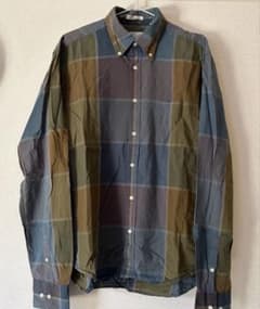 【美品】GANT RUGGER マドラスチェック ボタンダウンシャツ L 古着のサムネイル