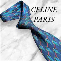 CElINE セリーヌネクタイ ネイビー オーバーストライプ - メルカリ