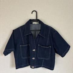 ZARA デニムジャケット 半袖 ショート丈のサムネイル